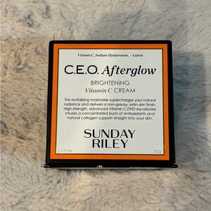 Sunday Riley C.E.O. Afterglow Brightening Bitamin C Cream New In Box 1.7 Oz.